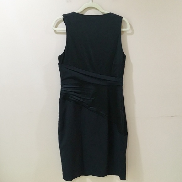 Reiss sheath dress asymmetrical black - Picture 2 of 8